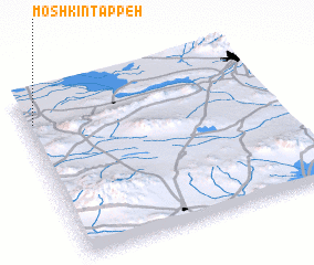 3d view of Moshkīn Tappeh