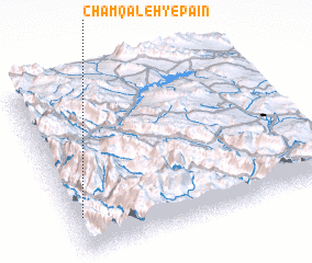 3d view of Cham Qal‘eh-ye Pā\