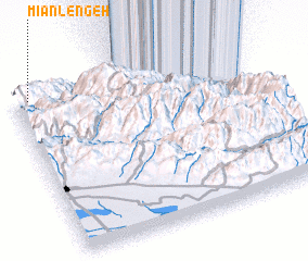 3d view of Mīān Lengeh