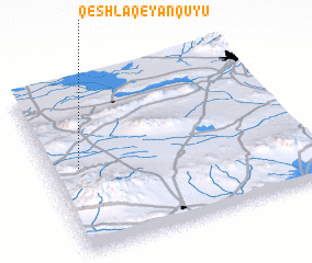 3d view of Qeshlāq-e Yān Qūyū