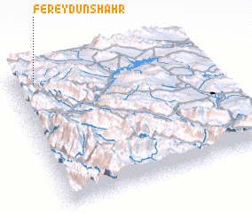 3d view of Fereydūnshahr