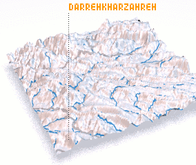 3d view of Darreh Kharzahreh
