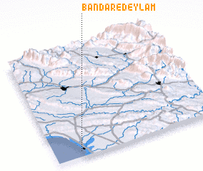 3d view of Bandar-e Deylam