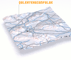 3d view of Qal‘eh-ye Ḩasanfalak