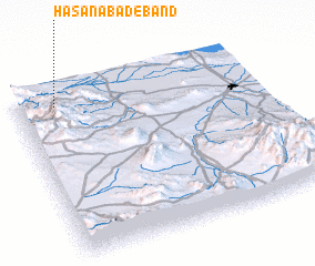 3d view of Ḩasanābād-e Band