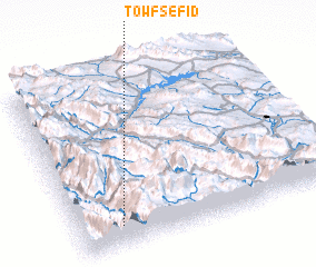 3d view of Towf Sefīd