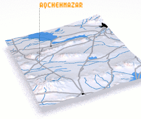 3d view of Āqcheh Mazār