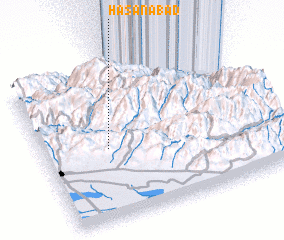 3d view of Ḩasanābād