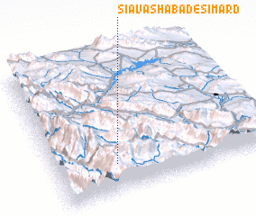 3d view of Sīāvashābād-e Sī Mard