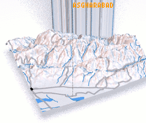 3d view of Aşgharābād