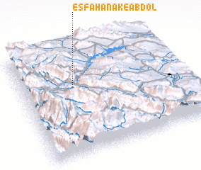 3d view of Eşfahānak-e ‘Abdol