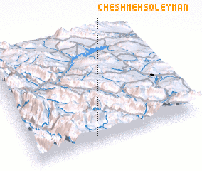 3d view of Cheshmeh Soleymān