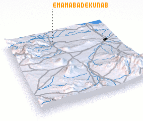 3d view of Emāmābād-e Kūnāb