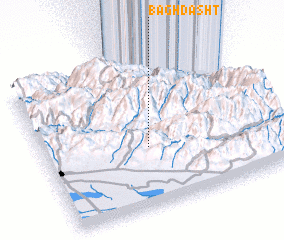 3d view of Bāgh Dasht