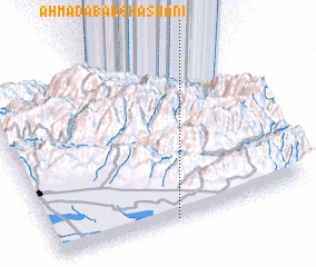 3d view of Āḩmadābād-e Kāshānī