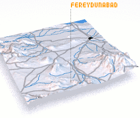 3d view of Fereydūnābād