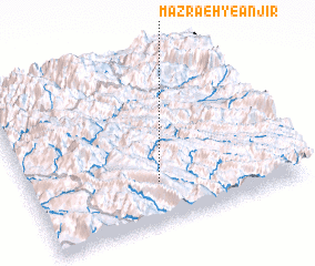 3d view of Mazra‘eh-ye Anjīr