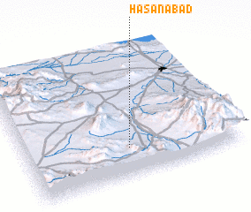 3d view of Ḩasanābād