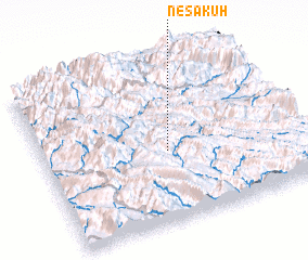 3d view of Nesāʼ Kūh