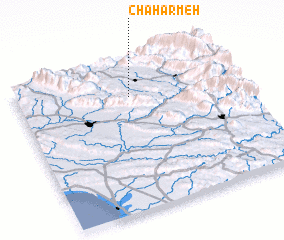 3d view of Chahār Meh