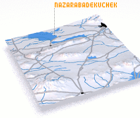 3d view of Naz̧arābād-e Kūchek