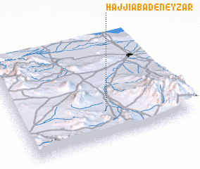 3d view of Ḩājjīābād-e Neyzār
