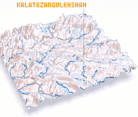 3d view of Kalāt-e Zangūleh Shāh