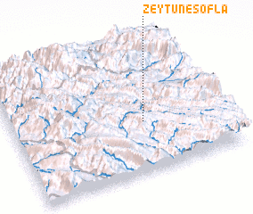 3d view of Zeytūn-e Soflá