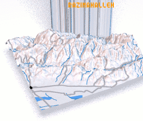 3d view of Raẕī Maḩalleh