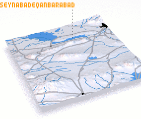 3d view of Ḩoseynābād-e Qanbarābād