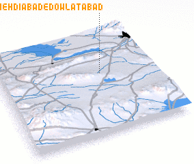 3d view of Mehdīābād-e Dowlatābād