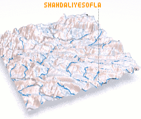 3d view of Shahdālī-ye Soflá