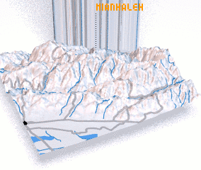 3d view of Mīān Hāleh