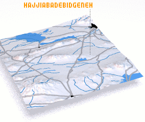 3d view of Ḩājjīābād-e Bīdgeneh