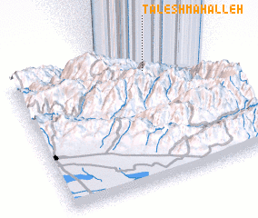 3d view of Ţālesh Maḩalleh