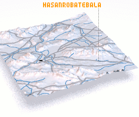 3d view of Ḩasan Robāţ-e Bālā