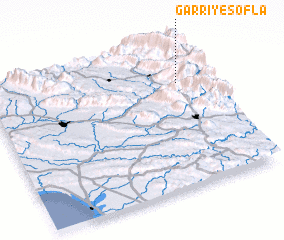 3d view of Garrī-ye Soflá