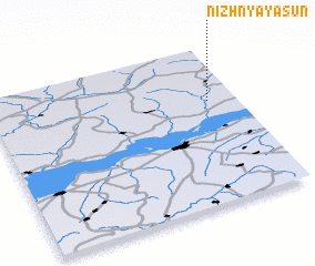 3d view of Nizhnyaya Sun\