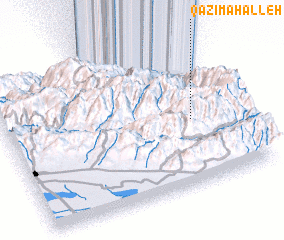 3d view of Qāzī Maḩalleh