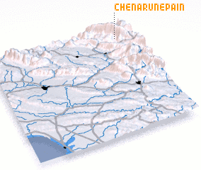 3d view of Chenārūn-e Pā\