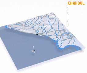 3d view of Chāh Dūl