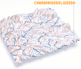 3d view of Chamanbīd-e Delīgerdū