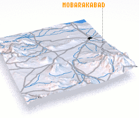 3d view of Mobārakābād