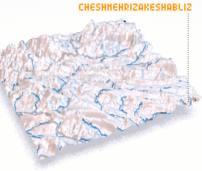 3d view of Cheshmeh Rīzak-e Shablīz