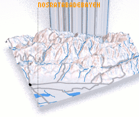 3d view of Noşratābād-e Bāyeh