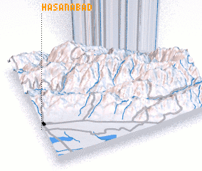 3d view of Ḩasanābād