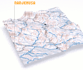 3d view of Nārj-e Mūsá