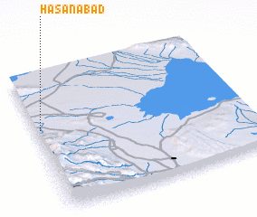 3d view of Ḩasanābād