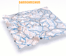 3d view of Darreh Mīshūn