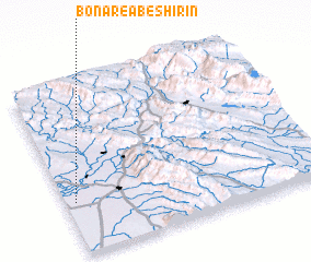 3d view of Bonār-e Āb-e Shīrīn